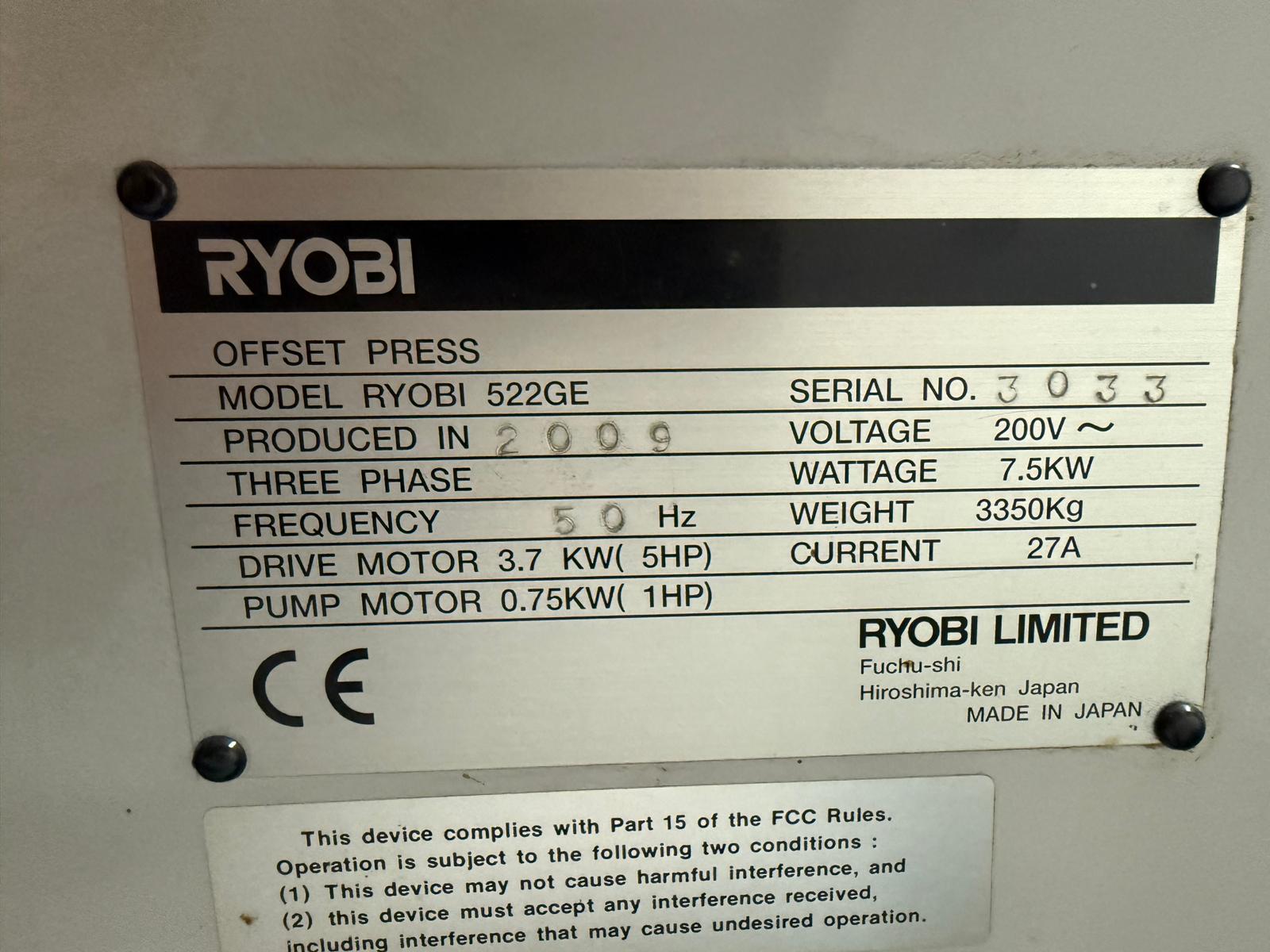 Ryobi 522 GE | 2009 - 11